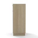 Tilt Out Trash Can Cabinet With Wave Textured Drawer & Pull Out Bin