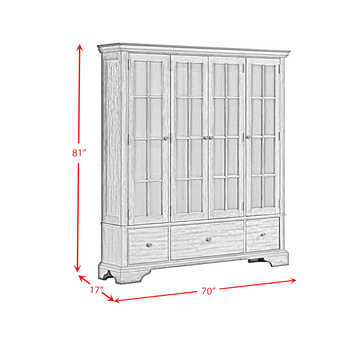 Phillipe Complete Curio in Cherry by Elements International, view 7