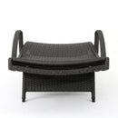 Salem - Contemporary Wicker Chaise Lounge With Arm, Weather Resistant