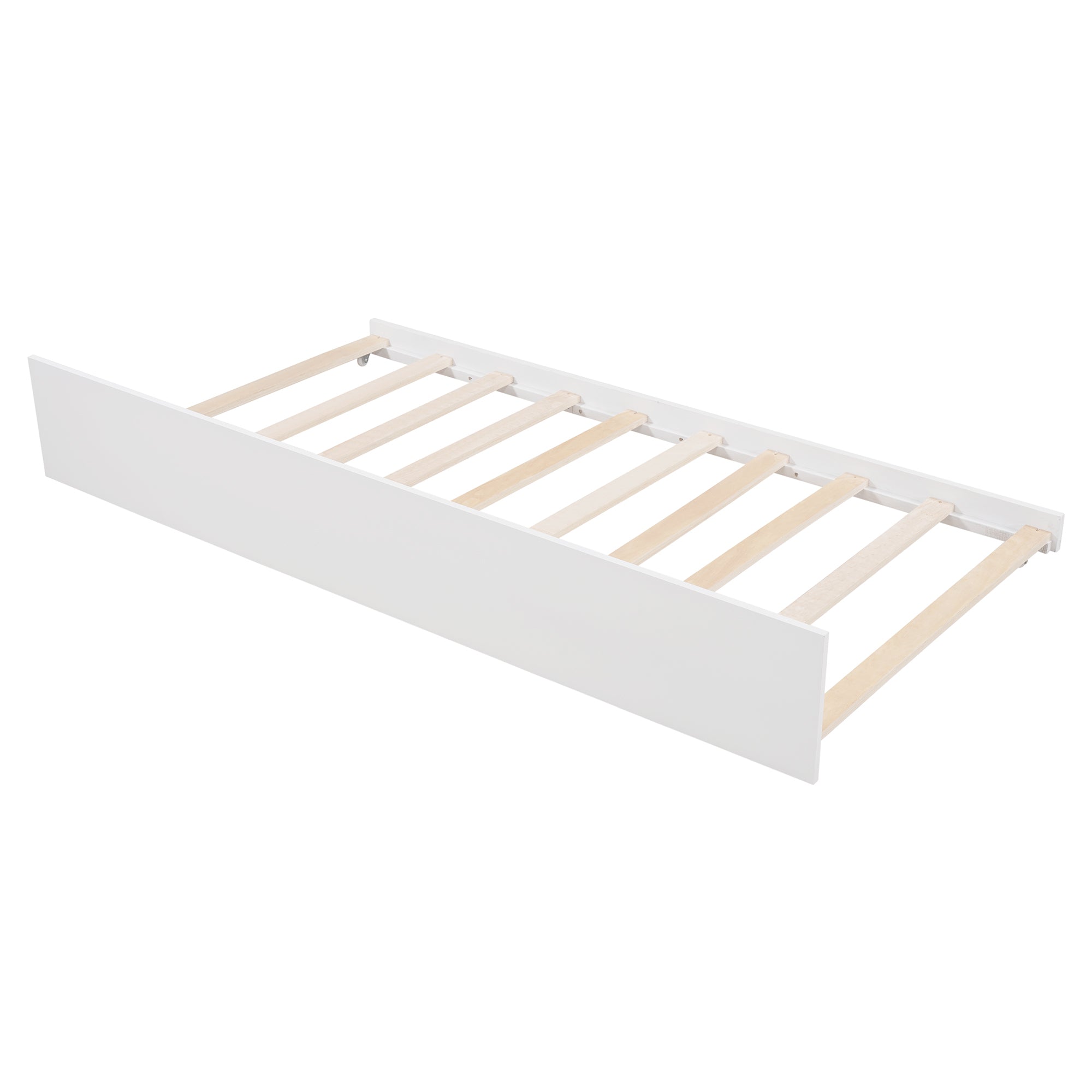 Twin Size House Bed Wood Bed with Twin Size Trundle ( White ) - Atlantic Fine Furniture Melbourne FL