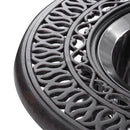 Side Table With Removable Ice Bucket, Hand Brushed Finish, Food Grade Bucket For Indoor & Outdoor Use - Antique Bronze