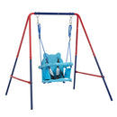 Xiunan Leisure - 2 In 1 Baby Swing Set Safe Playground Accessory - Blue / Red