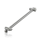 Luxury Rain Shower Head With Adjustable Arm, 10" Square, Stainless Steel - Brushed Nickel