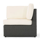 Santa Cruz - Outdoor 8 Piece Sectional Set - Dark Brown