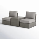 Modern Wicker Outdoor Seating Set With Cushions