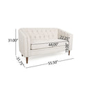 Sophisticated Loveseat With Diamond Stitched Detailing