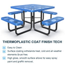 Square Outdoor Picnic Table With Umbrella Pole