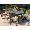 Oval Aluminum Dining Set With Cushions