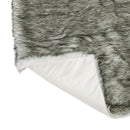 Luxury Throw Blanket With Streaks - Gray