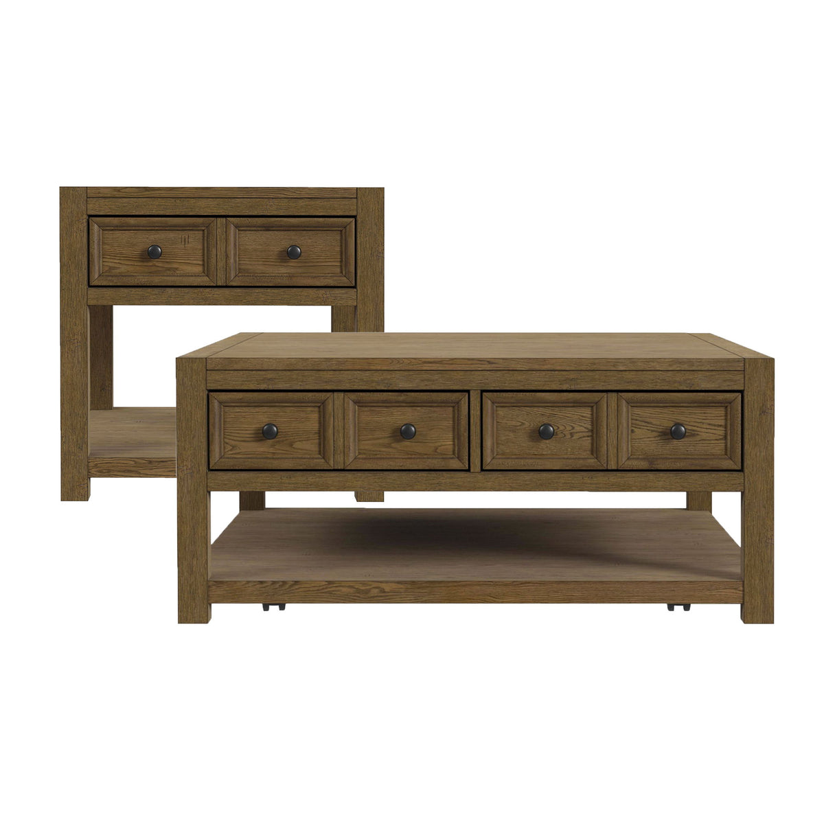Heritage & Home Occasional Table Set in Light Brown by Elements International