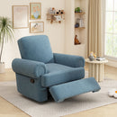 Manual Swivel Recliner Rocker Chair With Adjustable Backrest