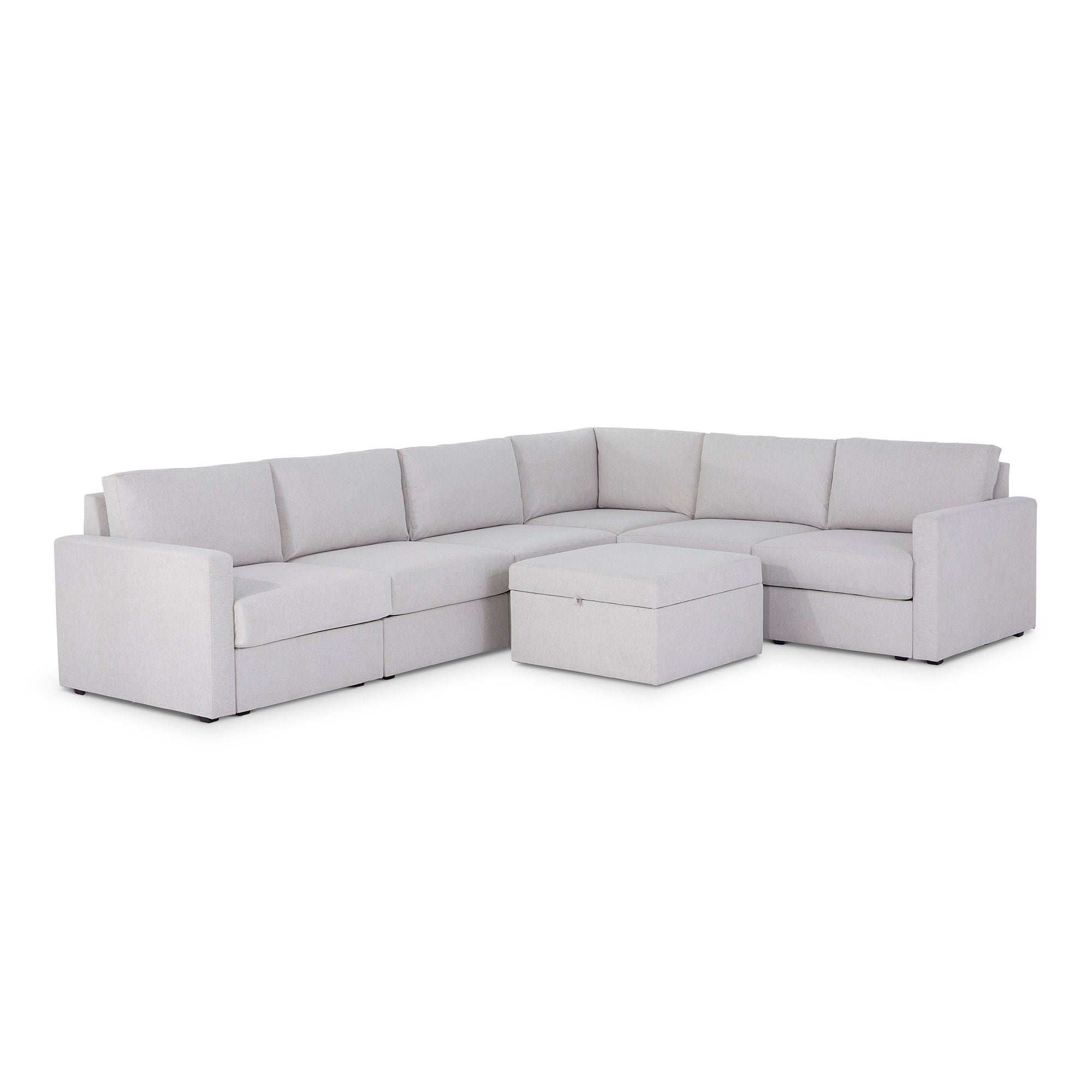 Flex - Sectional with Standard Arm and Storage Ottoman