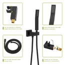 Dual Shower Head Ceiling Mount Square Rain Shower System With Adjustable Flow