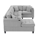 U Shaped Sectional Sofa, Corner Living Room Couch With Built In Cup Holders, Storage, USB Ports