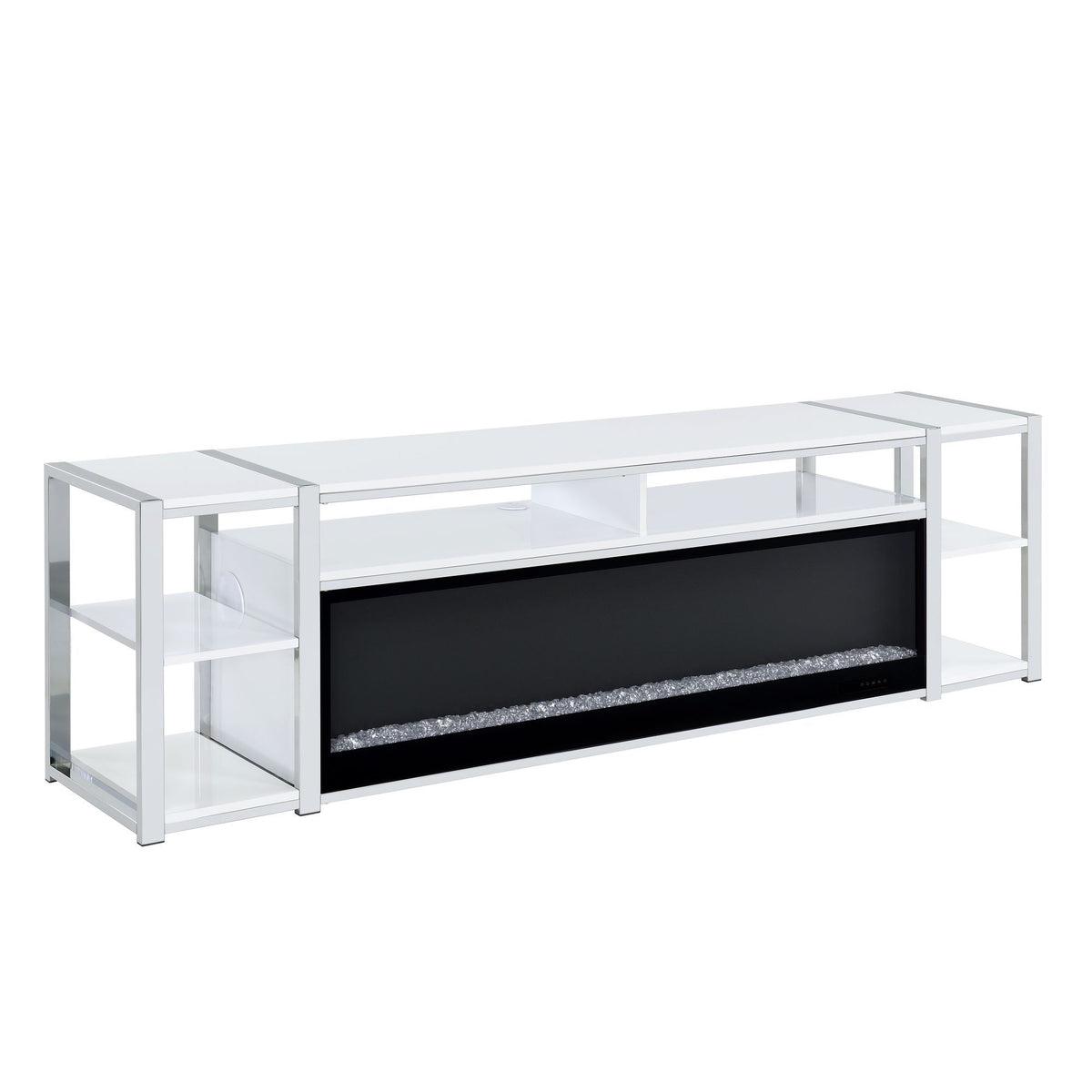 Midway 80" TV Console With Firelight in White by Elements International