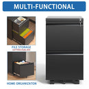Metal Drawer Mobile File Cabinet With Lock For Home Office Organizer
