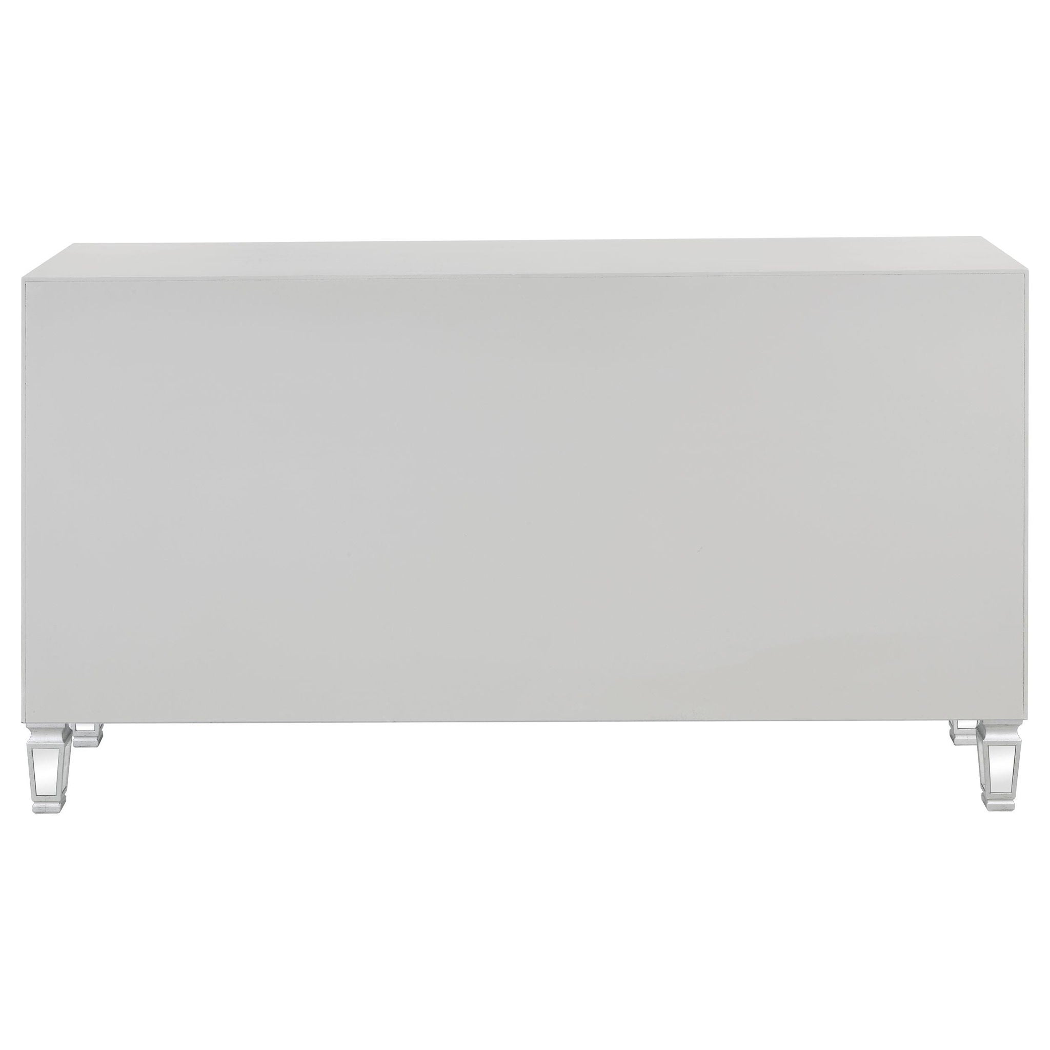 Leticia 3-drawer Mirrored Storage Accent Cabinet Silver
