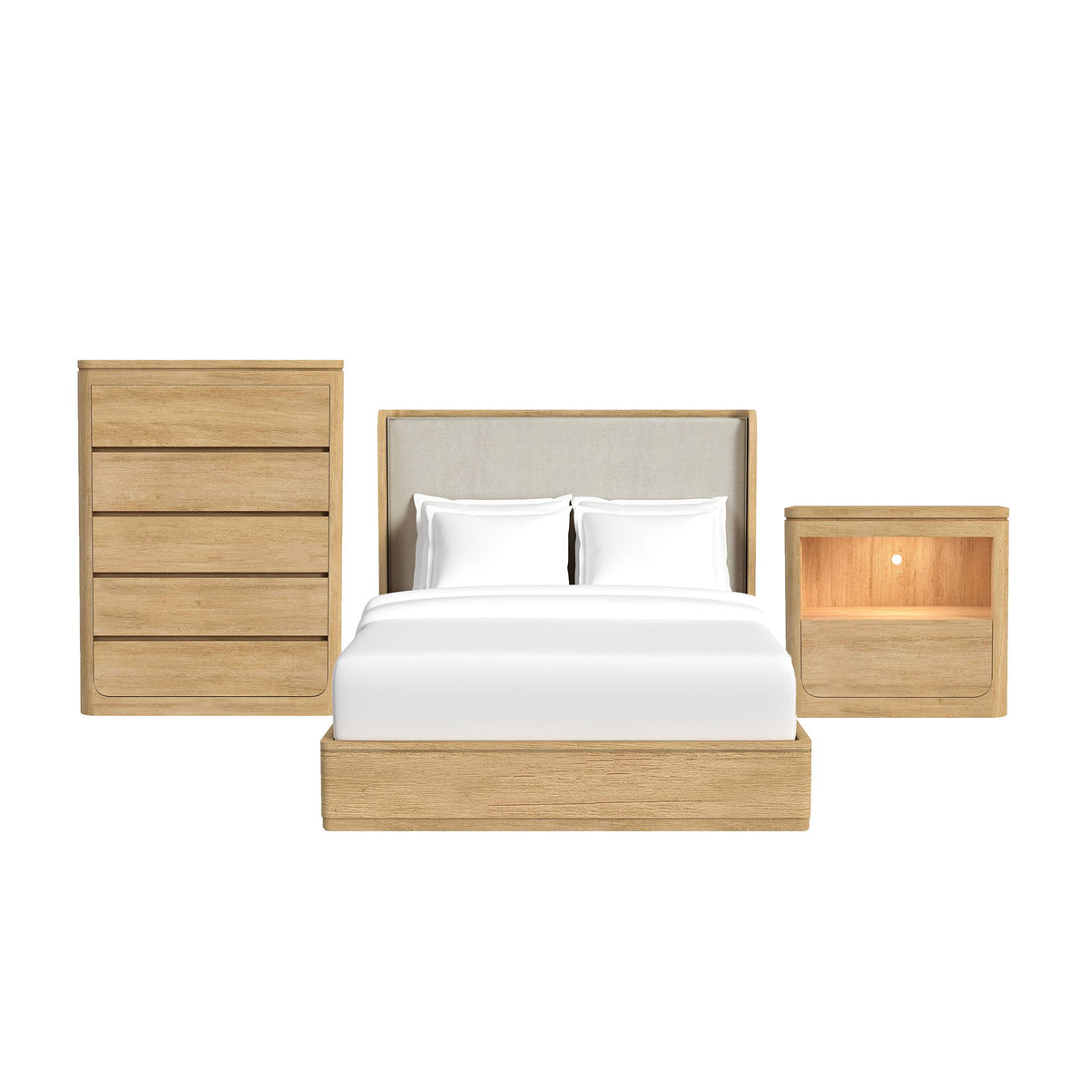 Rosalie Upholstered Bedroom Set in Black by Elements International, view 8