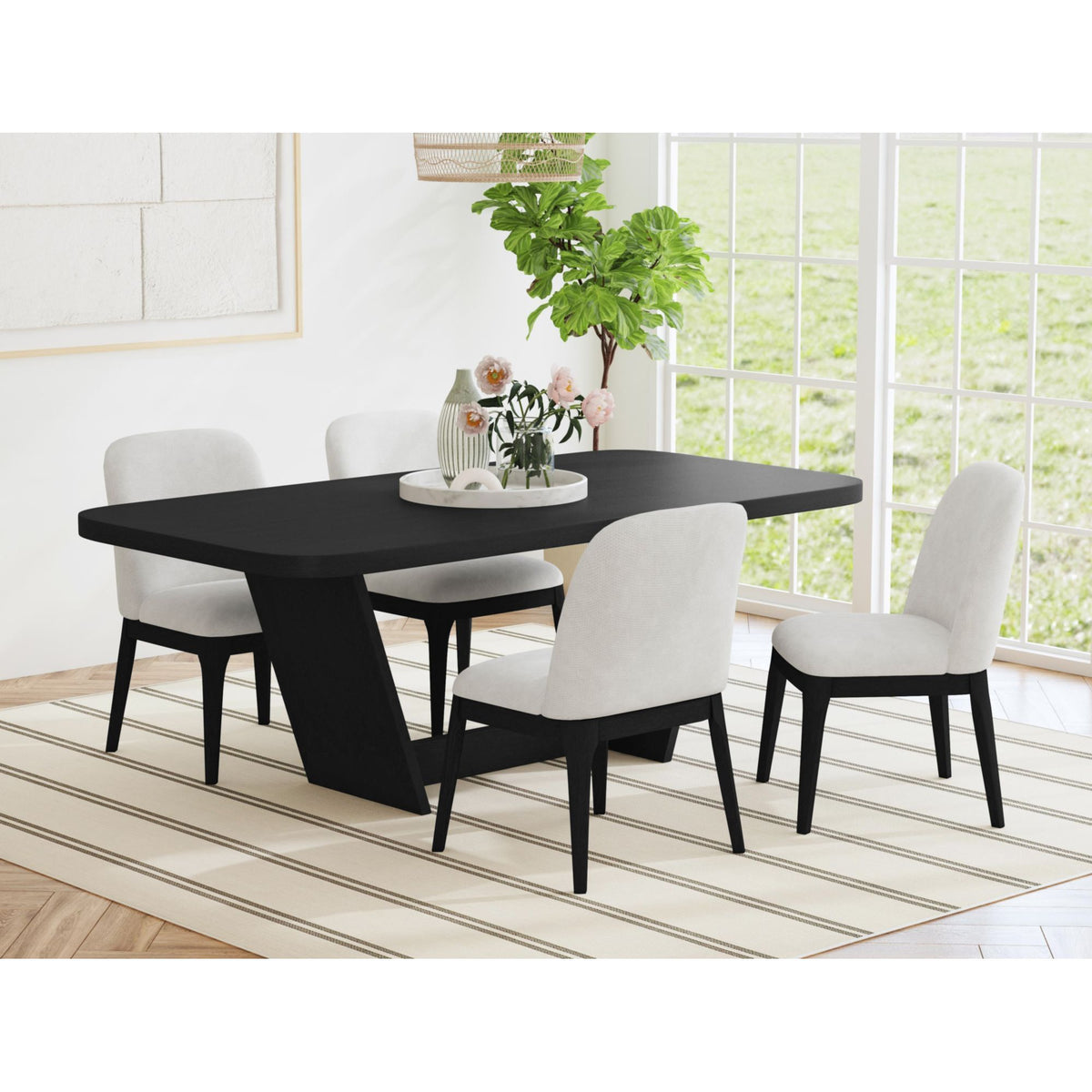 Ridgemont Rectangular Dining Table in Black by Elements International, view 17