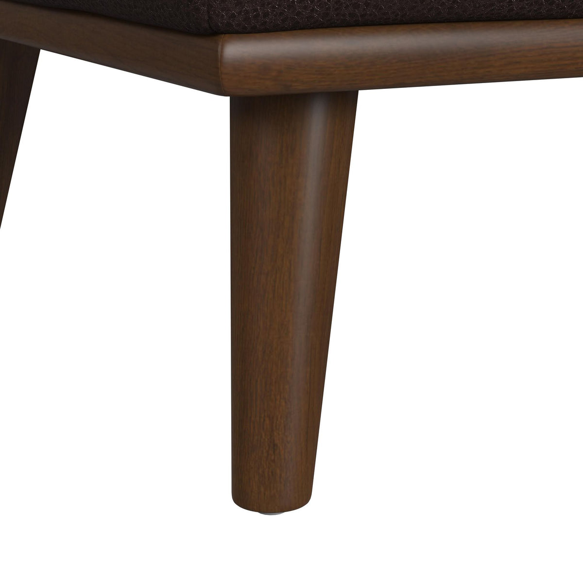 Destiny Ottoman With Wood Base in Dark Brown by Elements International, view 12