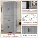 Elegant Multi Functional Storage Cabinet With Slide Rail Drawers, Adjustable Shelves