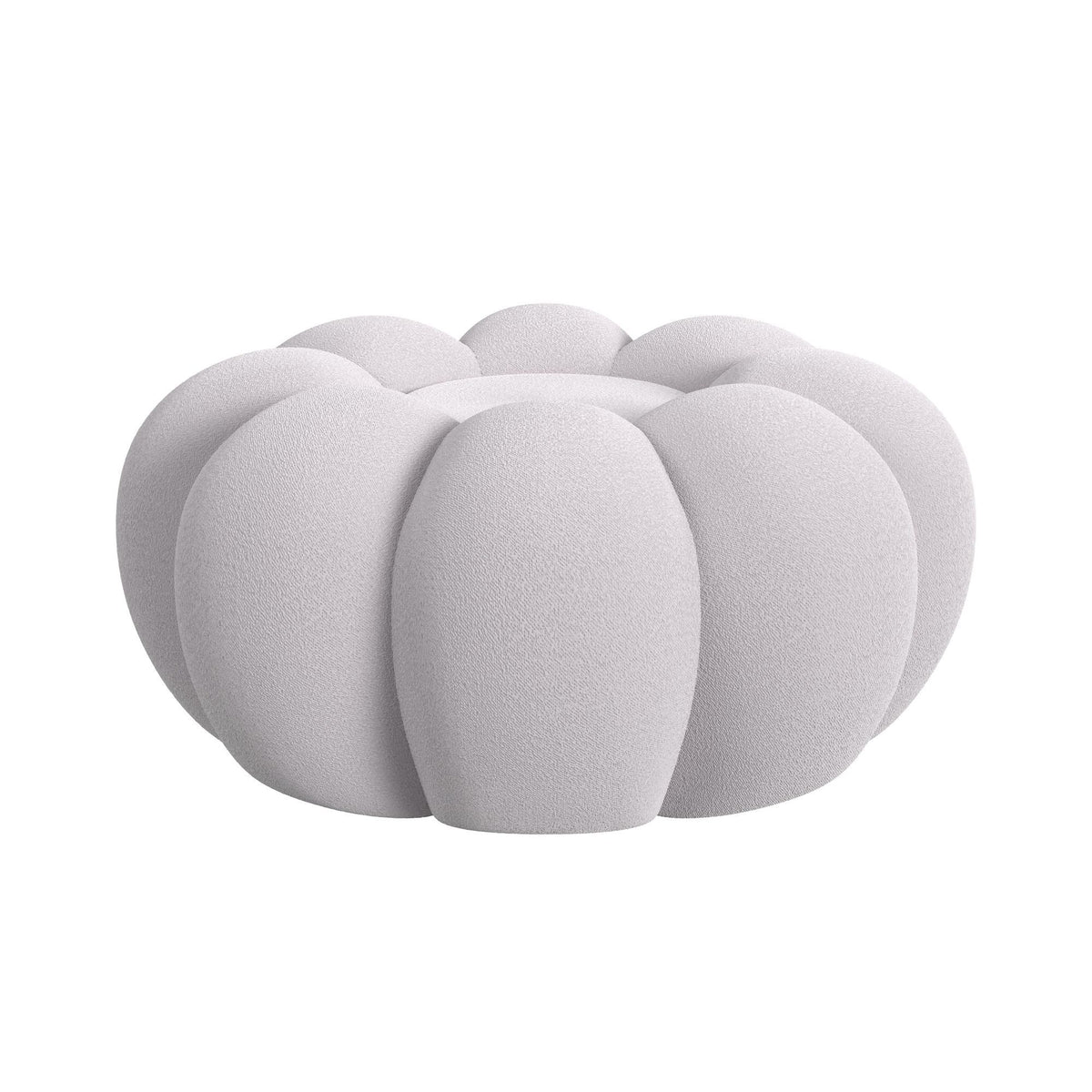 Bubble Swivel Chair And Ottoman in Light Gray by Elements International, view 23