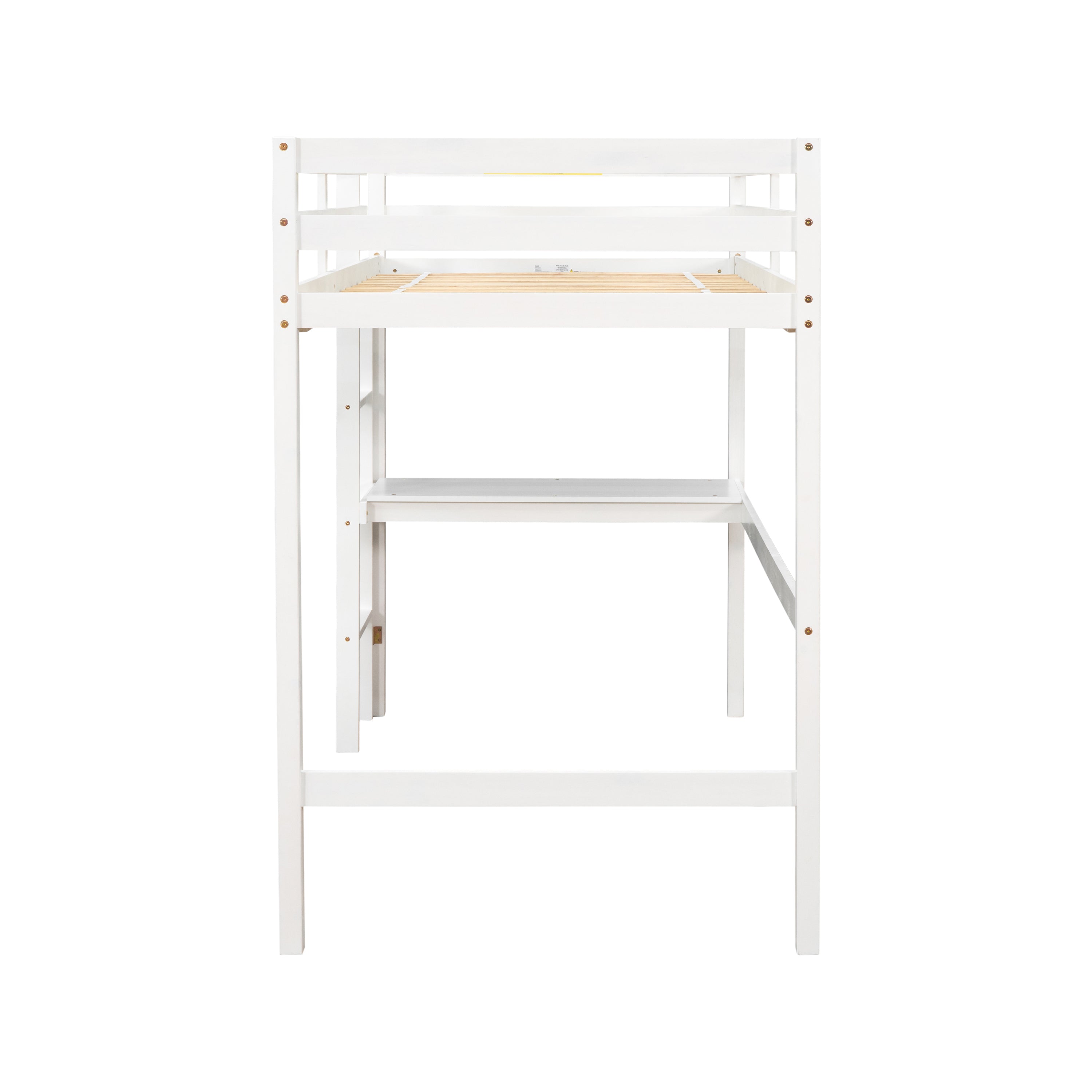 Twin Loft Bed with built-in desk,White(Old SKU:W50450911)
