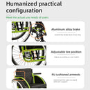 Premium Lightweight Foldable Sport Wheelchair All Body Sturdy & Comfortable 250Lbs Capacity Easy Folding 24" Sports Tires Perfect For Outdoor - Black / Green