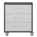 Heavy Duty Metal Storage Cabinet With Wheels 3 Drawer Tool Cabinet For Garage, Office, And Home Organizer Solutions