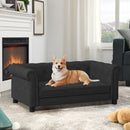 Modern Elegant Rectangle Pet Bed, Durable Elevated Dog Sofa