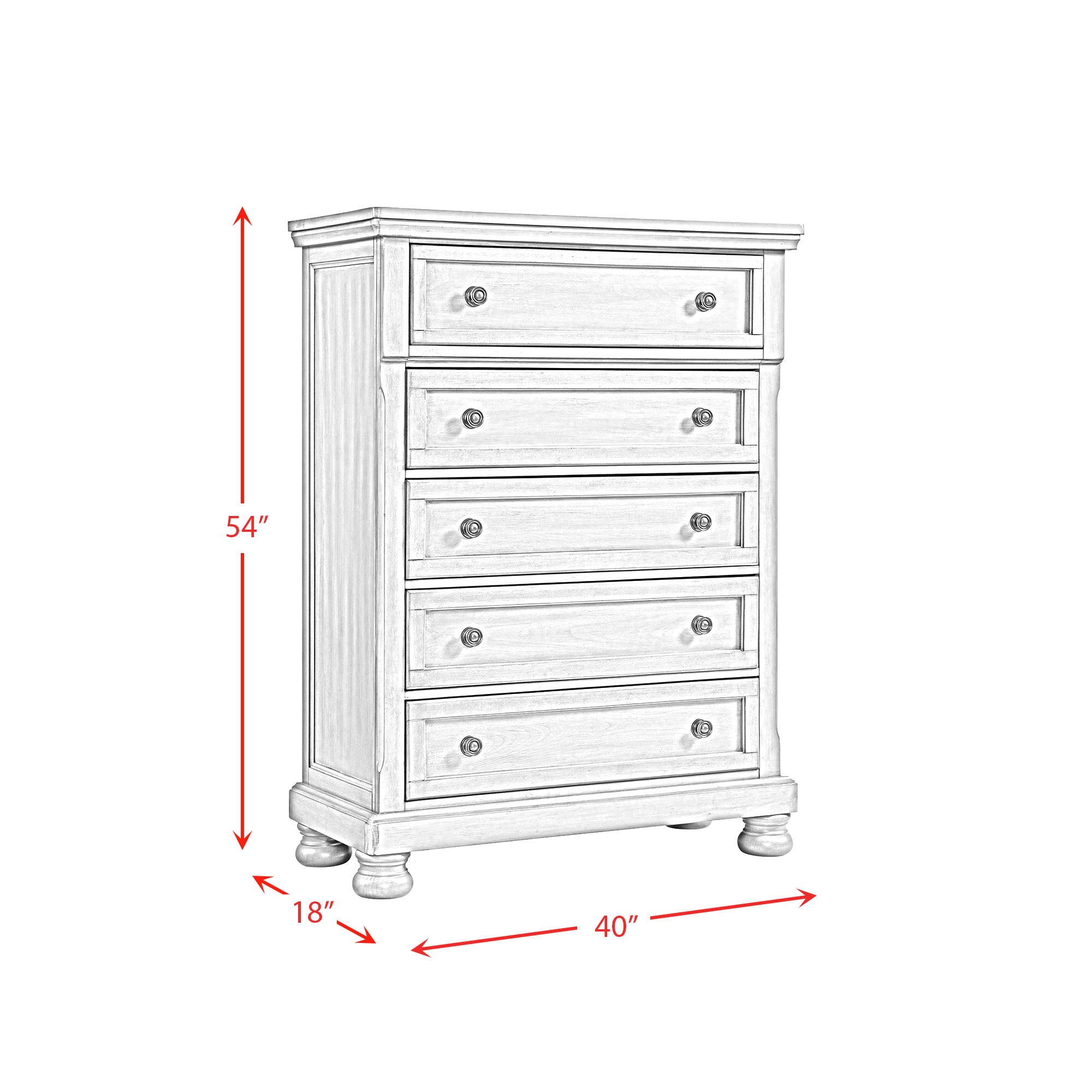 Kingston - Chest (Sturdy) - Dark Brown - Atlantic Fine Furniture Melbourne FL
