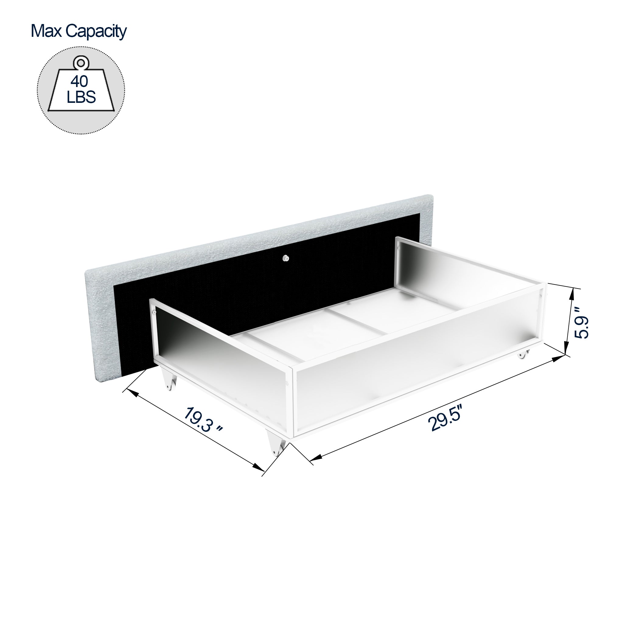 Anda Queen Size Ivory Boucle Upholstered Platform Bed with Patented 4 Drawers Storage, Tufted Headboard, Wooden Slat Mattress Support, No Box Spring Needed. - Atlantic Fine Furniture Melbourne FL