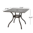 Phoenix - Square Table - Bronze
