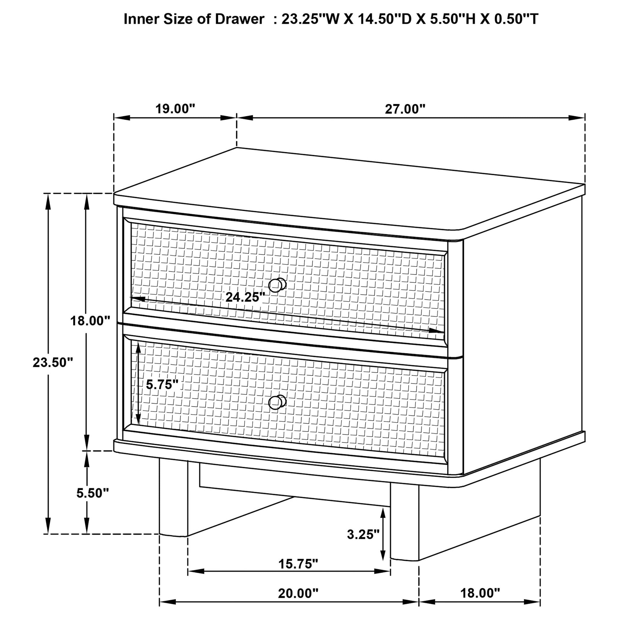 Kailani 4-piece Eastern King Bedroom Set Beige Oak