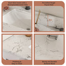 37" Bathroom Vanity With Artificial Marble Carrara Top, Multi Functional Cabinet With Doors And Drawer - White