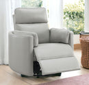 Sagen - Chenille Glider Recliner With Swivel