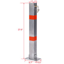 Square Parking Bollard Pole Barrier With Lock For Car Parking Protection And Home Garage Street Decor
