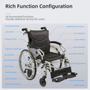 Innovative 6 Wheel Transport Wheelchair Lightweight Foldable Design With Dual Brakes Breathable Seat Anti Backflip Safety Perfect - Black / Silver