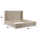 Leanna - Eastern King Bed - Light Oak