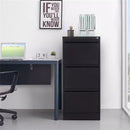 Durable Metal 3 Drawer File Cabinet With Lock For Office Storage