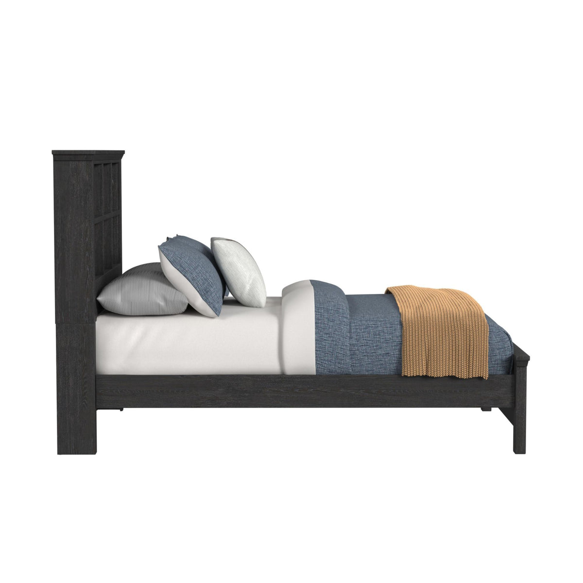 Hampton Kids Bookcase Bed in Black by Elements International, view 23