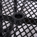 Square Outdoor Steel Picnic Table, With Umbrella Pole