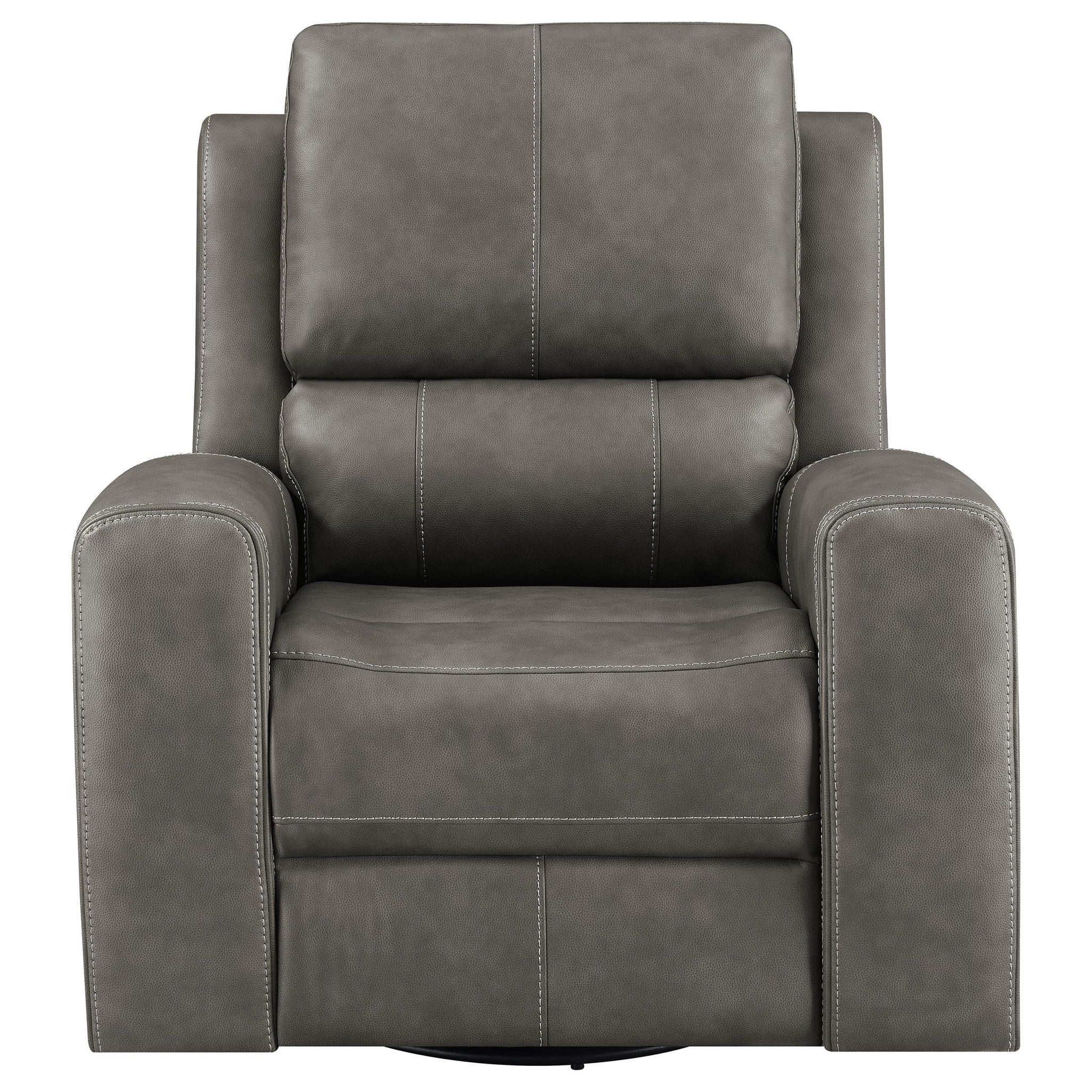 Brickston Triple Power Swivel Glider Recliner Charcoal