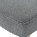 Fabric Chaise Lounge With Rubberwood Frame - Slate