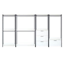 Fiona - Freestanding Walk In Closet System With Metal Frame Durable Storage Solution Melamine - White