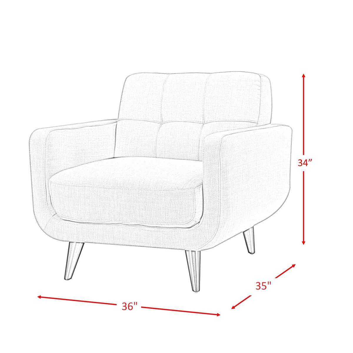 Hadley 4480 Kd Chair in Dark Gray by Elements International, view 19