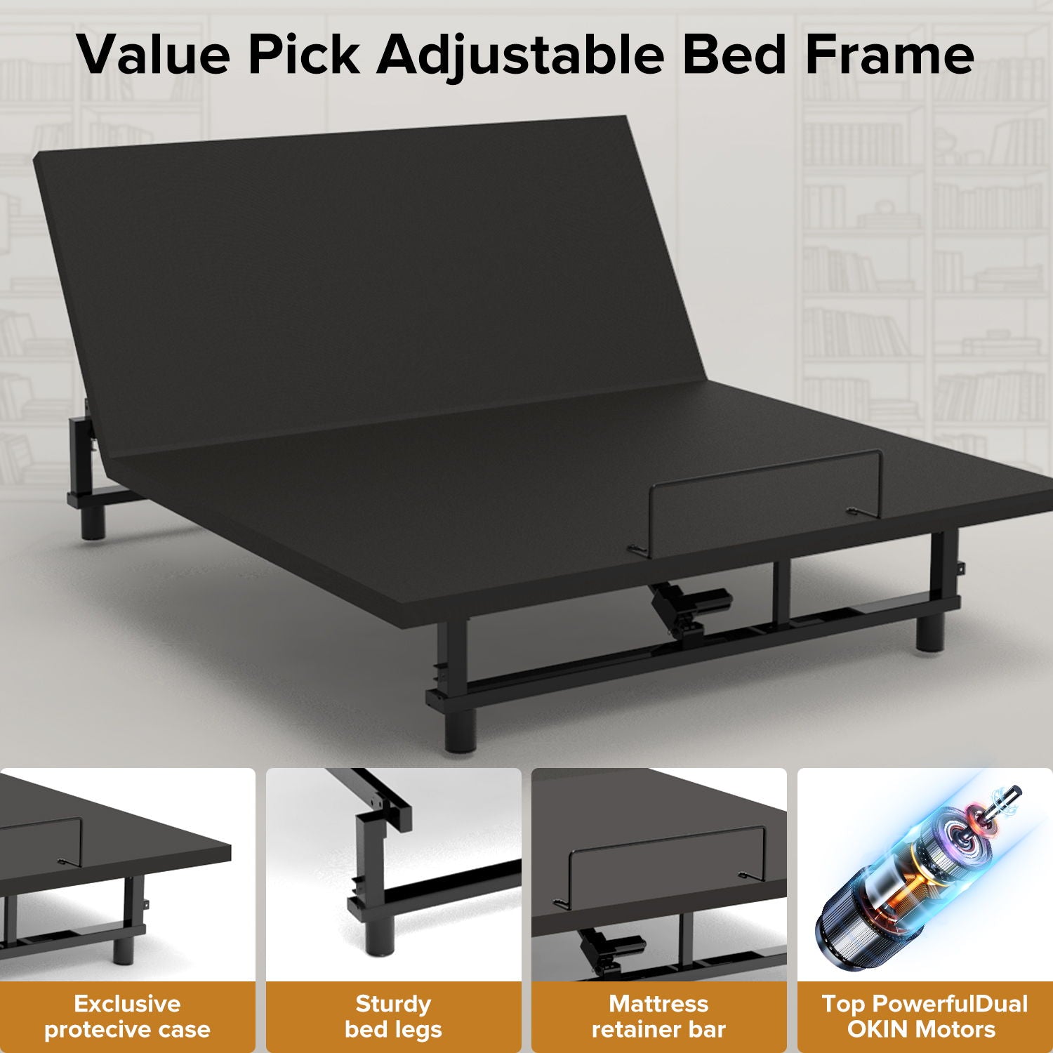 Daily Nest Adjustable Bed Base with Zero Gravity and Under-Bed Lighting