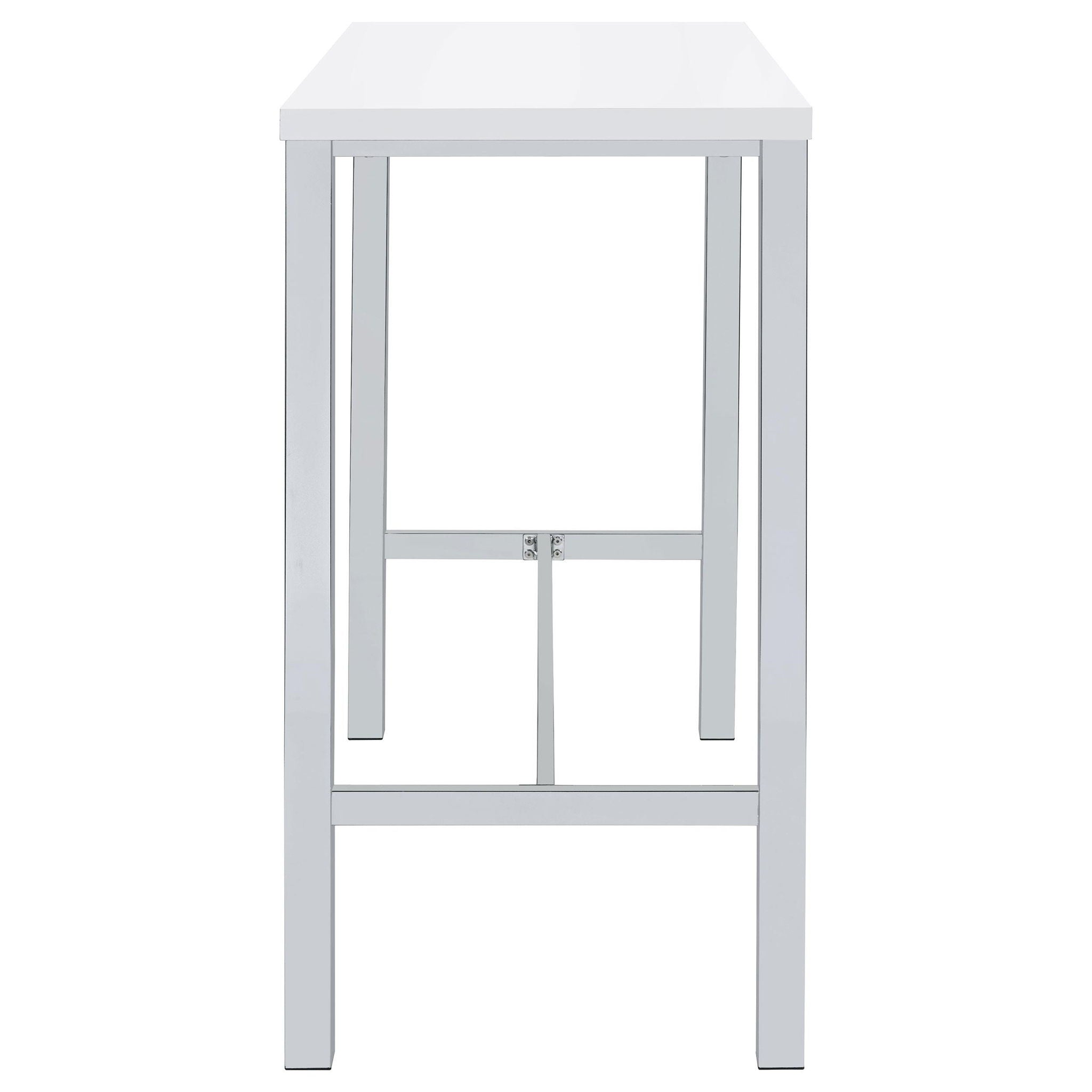 Natividad 5-piece Pub Height Bar Table Set White High Gloss