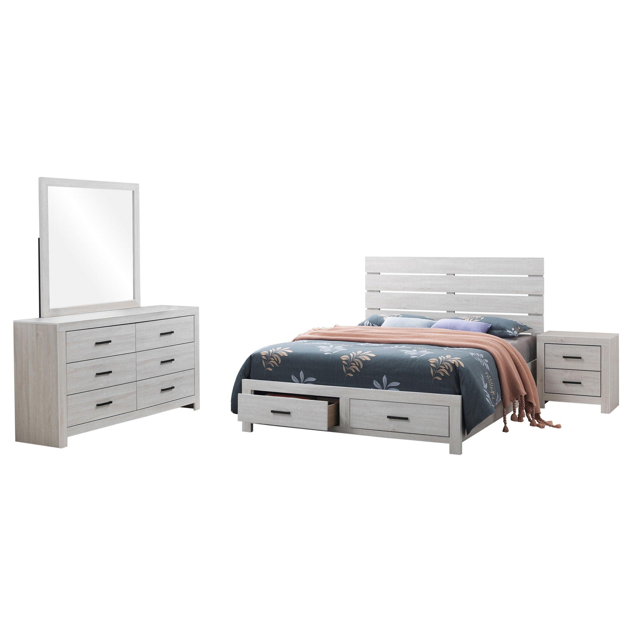 Brantford 4-piece Eastern King Bedroom Set Coastal White