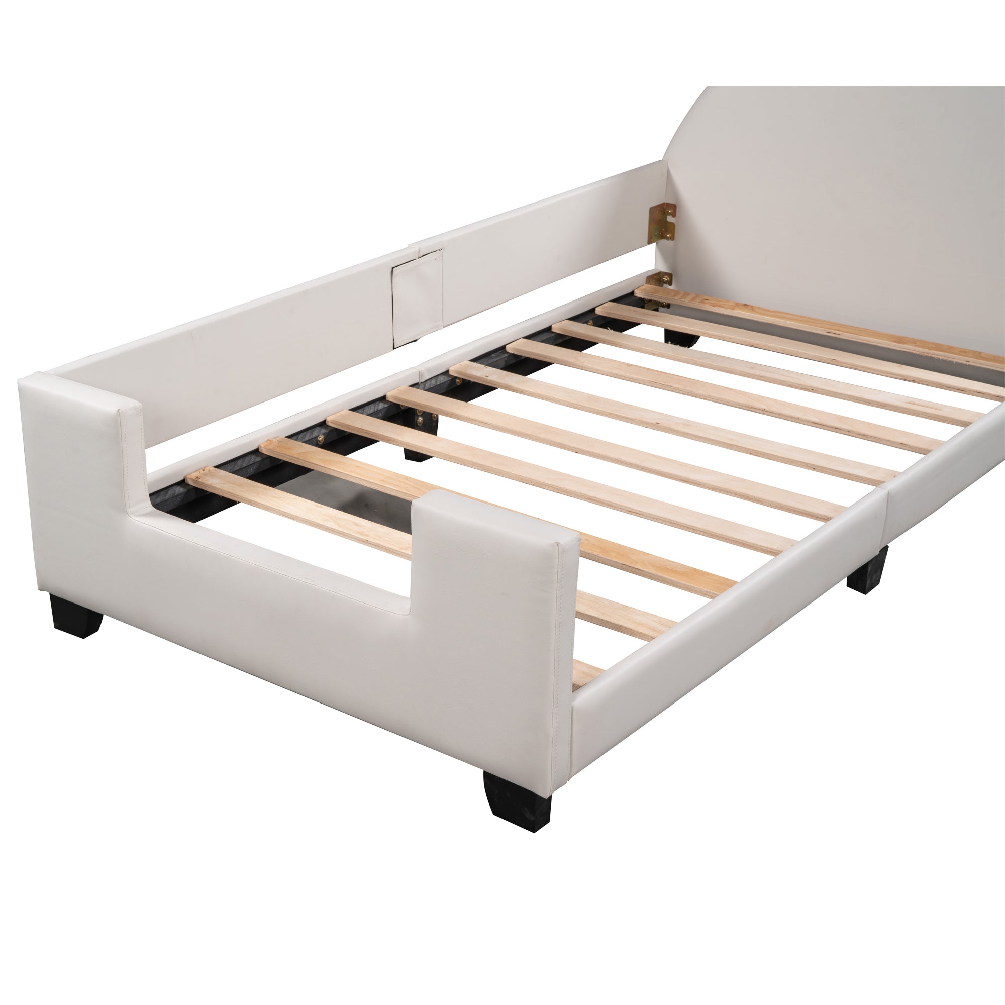 Twin Size Upholstered Daybed with Carton Ears Shaped Headboard, White - Atlantic Fine Furniture Melbourne FL